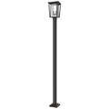 Z-Lite 2 Light Outdoor Post Mounted Fixture in Oil Rubbed Bronze Finish