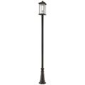 Z-Lite 1 Light Outdoor Post Mounted Fixture in Oil Rubbed Bronze Finish