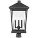 Z-Lite 3 Light Outdoor Post Mount Fixture in Oil Rubbed Bronze Finish