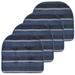 Ebern Designs Bradford Outdoor Seat Cushion Polyester in Gray/Blue/Black | 6 H x 16 W x 17 D in | Wayfair 24C789ED4B7848ADAF4BE51EB066F2FC