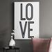 Ebern Designs Bold Love II Premium Gallery Wrapped Canvas - Ready To Hang Canvas, Solid Wood in Black/White | 18 H x 12 W x 1 D in | Wayfair