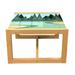 East Urban Home Golf Course Scene Coffee Table, Sportive Activity Field w/ Forest Pond & Flag Print | 15.75 H x 18.31 W x 24.4 D in | Wayfair