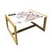 East Urban Home Scotland Coffee Table, Britain England Typography w/ Map & Other Cartoon Items Print | 15.75 H x 29.13 W x 24.4 D in | Wayfair