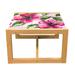 East Urban Home Floral Coffee Table, Watercolor Style Drawing Of Tropical Hibiscus Flowers Illustration Art | 15.75 H x 18.31 W x 24.4 D in | Wayfair