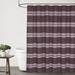 Ruvanti Shower Curtain Poly Cotton Shower Curtain Set Striped w/ 12 Hooks Standard 72x72 inches Cotton Blend in Brown/Gray | 72 H x 72 W in | Wayfair