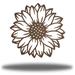 Gracie Oaks Nanke Sunflower Bloom Wall Décor Metal in White/Brown | 36 H x 36 W x 0.0125 D in | Wayfair FFA35661C06040029815E7562E0BCE0B