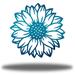 Gracie Oaks Nanke Sunflower Bloom Wall Décor Metal in Green/Blue/White | 36 H x 36 W x 0.0125 D in | Wayfair 4185650E62344E36A8039BB3BBE5A15B