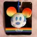 Disney Accessories | Disney Mickey Mouse Rainbow Pride Collection Plush Clip | Color: Blue/White | Size: 5” X 4”