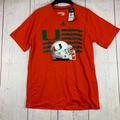 Adidas Shirts | Miami Hurricanes Ncaa Adidas Ultimate Tee Large Orange Tshirt New Men | Color: Orange | Size: L