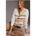 Anthropologie Sweaters | Anthropologie Fringed Sweatshirt Sze Large New With Tags | Color: Cream | Size: L