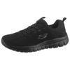 Sneaker SKECHERS "Graceful - Get Connected", Damen, Gr. 37, schwarz (schwarz uni), Textil, sportlich, Schuhe, Freizeitschuh, Halbschuh, Schnürschuh mit Memory Foam, Topseller