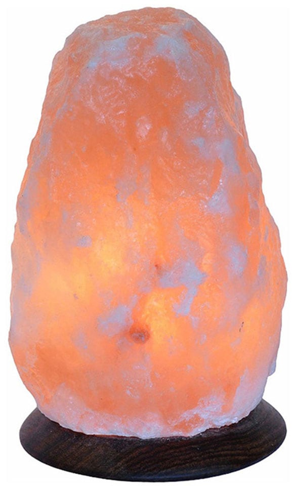 HIMALAYA SALT DREAMS Salzkristall-Tischlampe "Rock", orange, H: 17cm, 1 Stk., Leuchten, Handgefertigt aus Salzkristall - jeder Stein ein Unikat, ca.1,7 kg Image