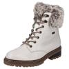 Winterboots REMONTE "ELLE-Collection", Damen, Gr. 43, weiß (weiß, kombiniert), Leder, Textil, casual, Schuhe, mit Kontrastnaht