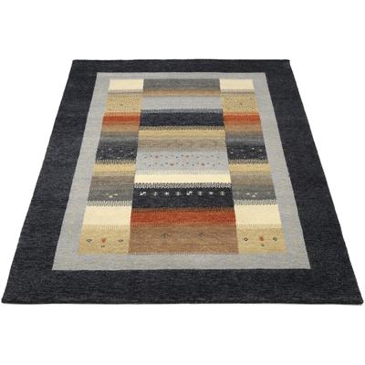 Wollteppich OCI DIE TEPPICHMARKE "INTENSE SONA", bunt (grau, multi), B:120cm H:12mm L:180cm, Schurwolle, Teppiche, handgeknüpft, reine Schurwolle, fußwarm, Wohnzimmer Image