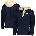 Men's Colosseum Navy Notre Dame Fighting Irish Luge 3.0 Quarter-Zip Hoodie