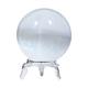 FASHIONZAADI Selenite Healing Crystals Sphere Ball Natural Crystal Ball Mineral Stone Ball with Decorative Stand Halloween Crystal Tarot Accessories Ball Gifts Lovers 55mm