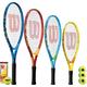 Wilson US Open Junior Tennis Racket + 3 Tennis Balls (All Junior Sizes) (25" Blue/BLUE (Age 9+))