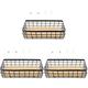 Cabilock 3 Sets household flower basket basket table grocery basket Pack hanging basket clothing Storage rack Organizer fruit basket dog food wall hanging storage rack wrought iron desktop