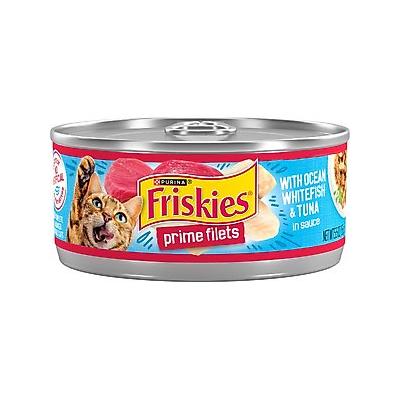Friskies Prime Filets Ocean Whitefish & Tuna Cat Food, 5.5-oz, 24 ct