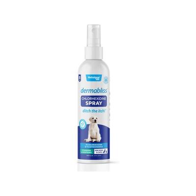 Vetnique Labs Dermabliss Medicated Anti-Bacterial & Anti-Fungal Chlorhexidine Infection Dog & Cat Skin Spray, 8-oz bottle