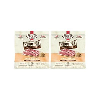 Primal Pork Formula Nuggets Grain-Free Raw Freeze-Dried Cat Food, 14-oz bag, bundle of 2