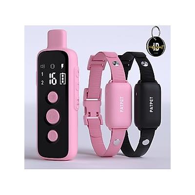 PATPET P650 Anti-Bark & Remote Dog Training Collar, Small, Pink, 2 count