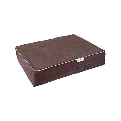 "Go Pet Club 4"" Memory Foam Pillow Cat & Dog Bed, Brown, X-Large"