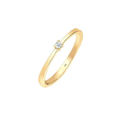 Elli DIAMONDS - Verlobung Solitär Diamant (0.03 ct.) 925 Silber Ringe 1 ct Damen (109.99 € / 1 ct) Image