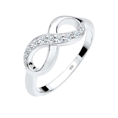 Elli DIAMONDS Infinity Diamant 0.125 ct. Geschenkidee 925 Silber 54 Damen Image