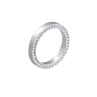 Elli PREMIUM Bandring Zirkonia Funkelnd Geo 925 Silber Joli 58 Damen Image