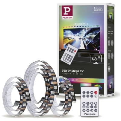 Paulmann tv Strips 65 Zoll 78881 LED-Streifen-Basisset mit USB-Anschluss 5 v 2.4 m rgb 1 Set