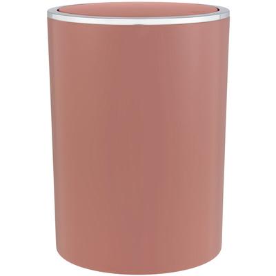 Wenko - Schwingdeckeleimer Inca Altrosa, 5L, hochwertiger Kunststoff, 5 Liter, Rosa, Kunststoff Image