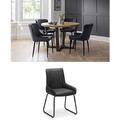 Julian Bowen Set of Brooklyn Round Table & 4 Soho Chairs