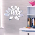 Autocollants muraux miroir en acrylique or et argent décalcomanie de fleurs d'Annie en fleurs