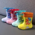 Bottes de pluie imperméables pour enfants chaussures d'eau simples pour garçons et filles mignon