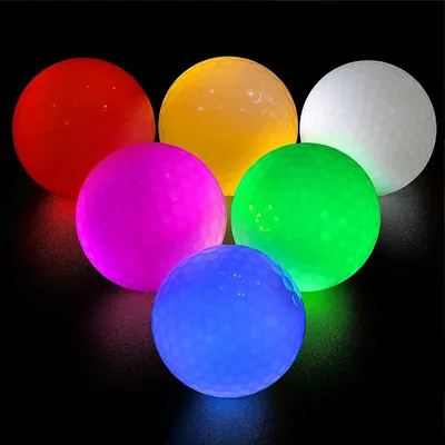 Balle de golf phosphorescente balle de golf lumineuse à LED pour les sports de nuit super