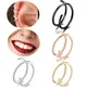 Piercings de ovale ine à double couche en acier pour hommes et femmes anneaux de cerceau