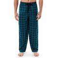 Izod Herren Seidige Fleece-Schlafhose Pyjamahose, Türkis/Aqua Plaid, X-Large