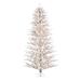 Vickerman 4.5' x 34" Flocked Slim Pistol Pine Artificial Pre-lit Christmas Tree, Warm White 3mm LED Wide Angle Lights.