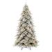 Vickerman 6.5' x 53" Flocked Bavarian Pine Artificial Pre-Lit Christmas Tree, Dura-Lit® Warm White Mini Lights.