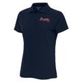 Women's Antigua Navy Atlanta Braves Logo Legacy Pique Polo