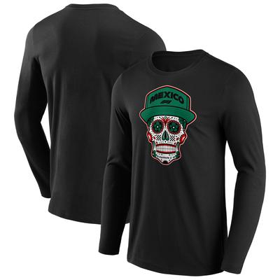 Langarm-T-Shirt mit Formel-1-Mexiko-Schädelgrafik Image
