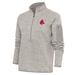 Women's Antigua Oatmeal Boston Red Sox Logo Fortune Quarter-Zip Pullover Jacket