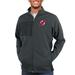 Men's Antigua Heather Charcoal New Jersey Devils Course Full-Zip Jacket