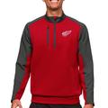 Men's Antigua Red/Charcoal Detroit Red Wings Quarter-Zip Pullover Top