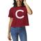 Women's League Collegiate Wear Maroon Colgate Raiders Clothesline Crop T-Shirt