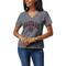 Women's League Collegiate Wear Heather Gray Harvard Crimson Intramural Boyfriend V-Neck T-Shirt