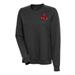 Women's Antigua Heather Black Boston Red Sox Action Crewneck Pullover Sweatshirt