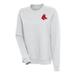 Women's Antigua Heather Gray Boston Red Sox Action Crewneck Pullover Sweatshirt