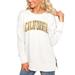 Women's Gameday Couture Cream Cal Bears Side Split Team Logo Pullover Top